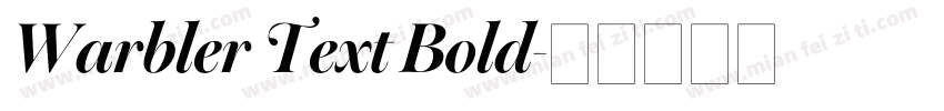 Warbler Text Bold字体转换